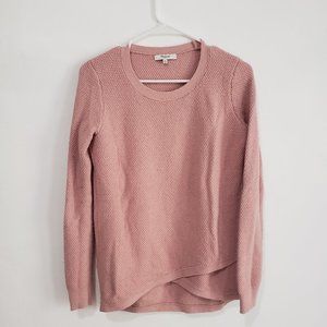 Madewell Crossed Front Hem Crewneck Sweater - XS